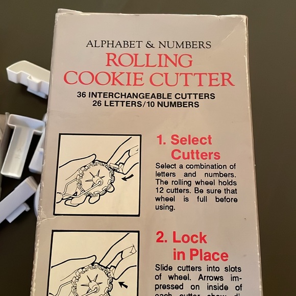 Rolling Cookie Cutter-Alphabet & Numbers, Vintage and Never Used - Picture 3 of 11